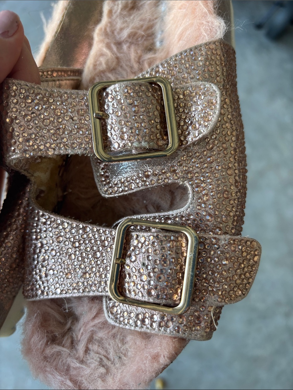 INC International Faux Fur Slide Sandals - Picture 5 of 11
